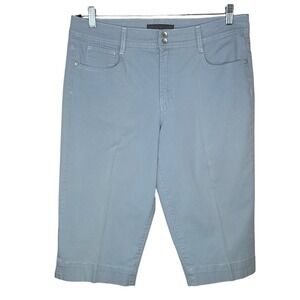 Nine West Denim Women's 14 Blue High Rise Stretch‎ Bermuda Shorts Vacation